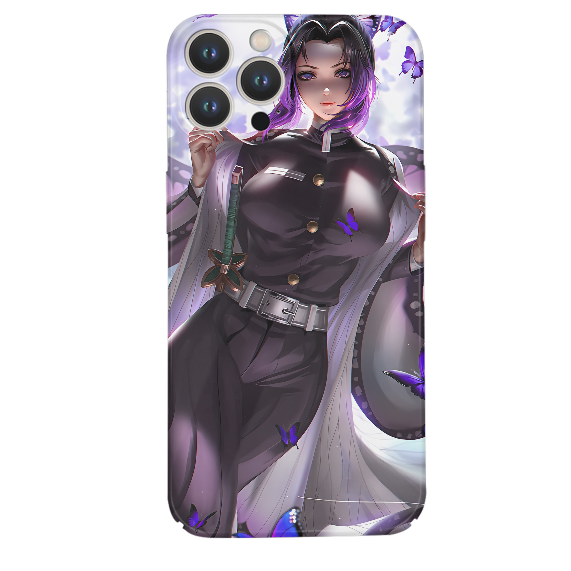 （画像用） 鬼滅の刃（きめつのやいば）蟲柱-胡蝶 しのぶ／こちょう しのぶ Kochou Shinobu 【iPhone 14シリーズ対応】ハードケース